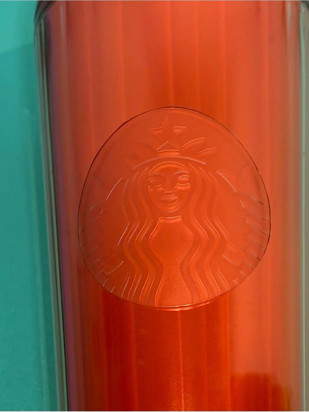 New Starbucks Summer 2024 Venti Tumbler Kaleidoscope Orange Pink Iridescent